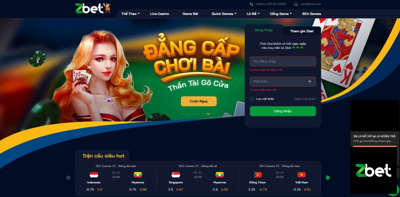 HƯỚNG DẪN ZBET - CASINO ZBET - NHÀ CÁI ZBET